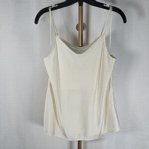 Le' AL.X Ivory Silk Blend Cowl Neck Camisole Top‎ SZ XL NWT
